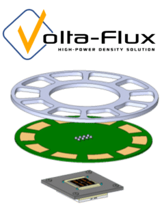 A rendering of the layers of Cohu's cStrider featuring Volta-Flux high-power density solution.