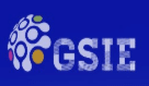 White text with the letters GSIE with an abstract dome logo to the left, featuring white, green, yellow and pink dots.